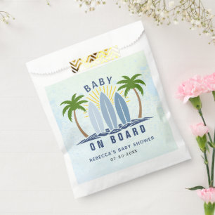 Bolsa De Papel Bebé a bordo surf salpicón de bebé azul ducha
