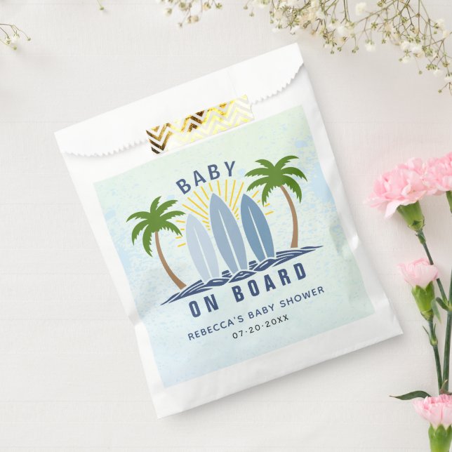 Bolsa De Papel Bebé a bordo surf salpicón de bebé azul ducha (Sellado)