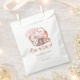 Bolsa De Papel Bebé Cesta Floral Elegante Baby Shower