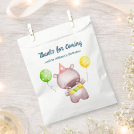 Bolsa De Papel Bebé Cute Hippo, Gracias Fiesta
