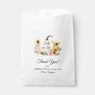 Bolsa De Papel Bebé de calabaza rugosa floral de girasol de Borg