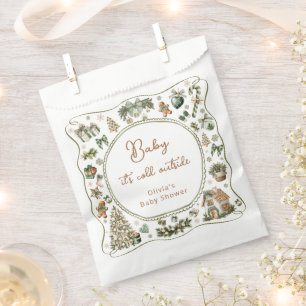 Bolsa De Papel Bebé de invierno hace frío fuera de Baby Shower