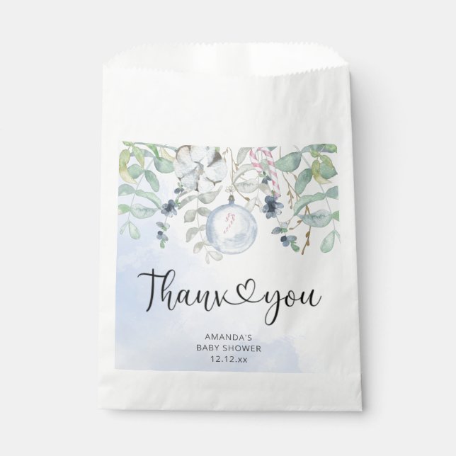Bolsa De Papel Bebé de Navidad, hace frío afuera (Anverso)