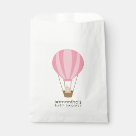 Bolsa De Papel Bebé en Baby Shower con globo rosa