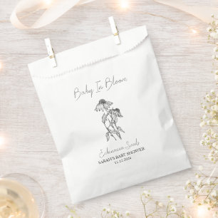 Bolsa De Papel Bebé en Bloom l Echinacea Semillas Baby Shower