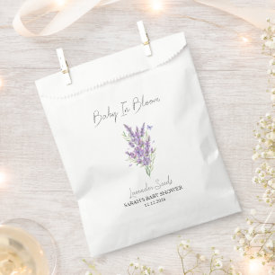 Bolsa De Papel Bebé en Bloom l Lavender Semillas Baby Shower