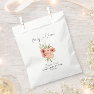 Bolsa De Papel Bebé en Bloom l Zinnia Semilla Baby Shower