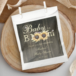 Bolsa De Papel Bebé en Bloom Watercolor Sunflowers Baby Shower