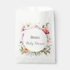 Bolsa De Papel Bebé en el Baby Shower de Flor Silvestre en Bloom