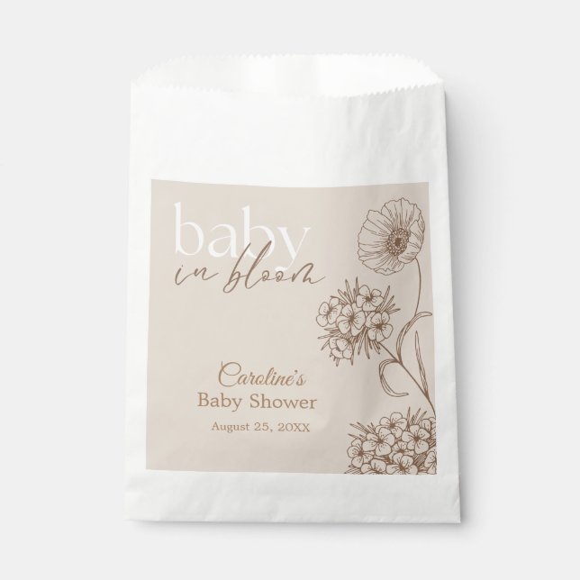 Bolsa De Papel Bebé en flor (Anverso)