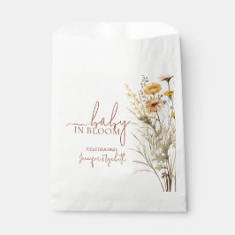 Bolsa De Papel Bebé en Flor Baby Shower de Flores Silvestres