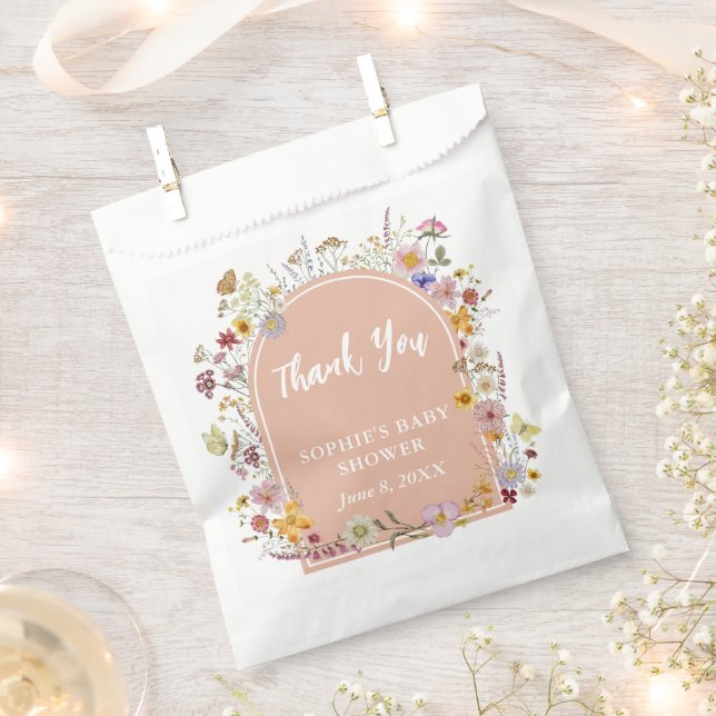 Bolsa De Papel Bebé en flor Wildflower Mauve Pink (Cortado)