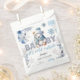 Bolsa De Papel Bebé, está frío fuera del Baby Shower de invierno 