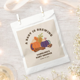 Bolsa De Papel Bebé está preparando café de calabaza Baby Shower 