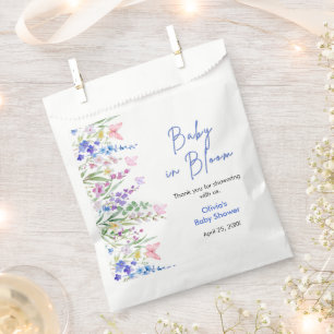 Bolsa De Papel Bebé floral de primavera en flor Baño de bebé  