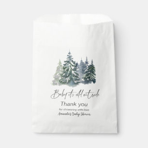 Bolsa De Papel Bebé forestal frío fuera del Baby Shower invernal
