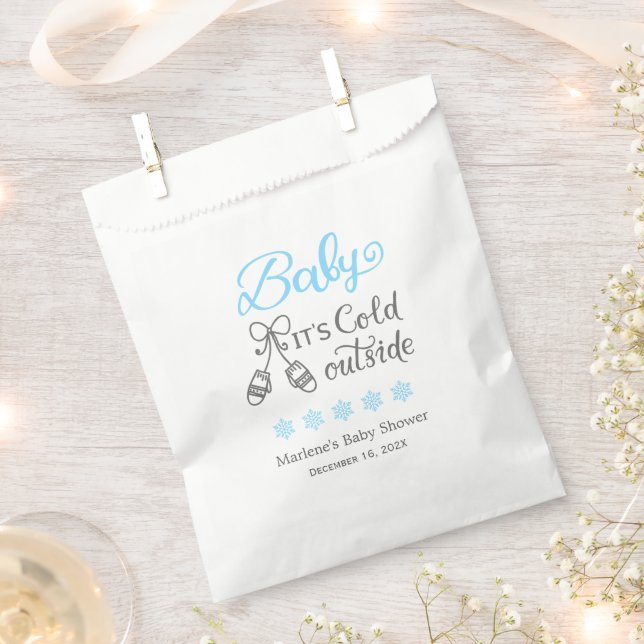 Bolsa De Papel Bebé, frío fuera del Baby Shower (Cortado)