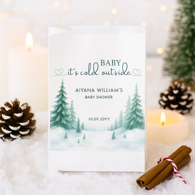 Bolsa De Papel Bebé, frío fuera del Fiesta de Baby Shower inverna (Subido por el creador)