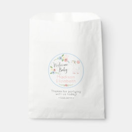 Bolsa De Papel Bebé Giraffe Floral Calf Bienvenidos a Baby Shower