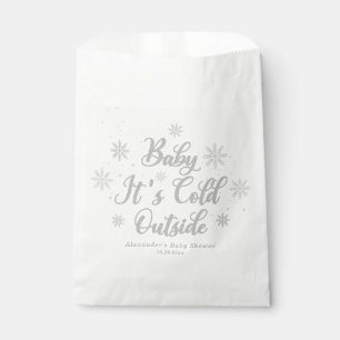Bolsa De Papel Bebé, hace frío fuera del Baby Shower invernal