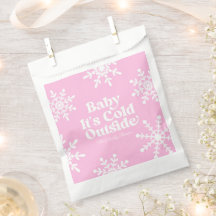 Bebé, hace frío fuera del Baby Shower rosado de co