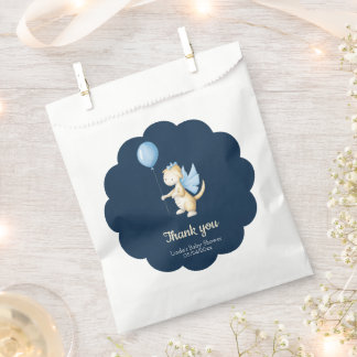 Bolsa De Papel Bebé lindo Dragon Blue Boy Gracias Baby Shower