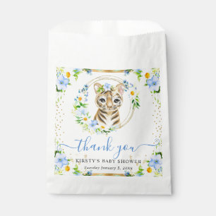 Bolsa De Papel Bebé Tigre de la Jungla Floral Monada Aquarela
