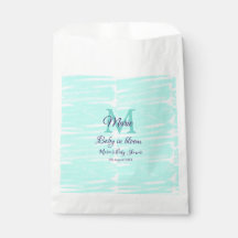 Bebé verde pastel en flor monograma baby shower te