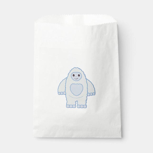 Bolsa De Papel Bebé Yeti Adorable (Anverso)