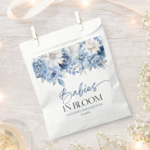 Bebés En Baby Shower Floral Azul Dusty En Bloom