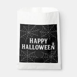 Bolsa De Papel Bebidas fantasmagóricas Happy Halloween Spiderwebs