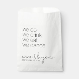 Bolsa De Papel Bebimos Baile Comida - Boda moderno