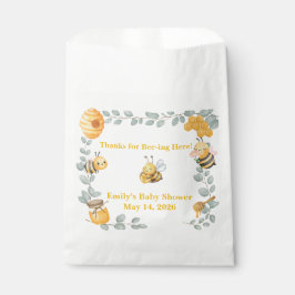 Bolsa De Papel Bee Baby Shower Favor Bag 