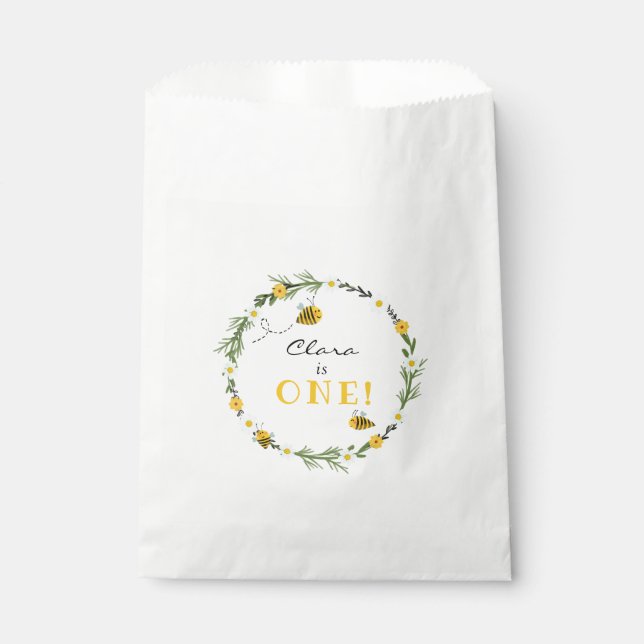 Bolsa De Papel Bee Birthday (Anverso)