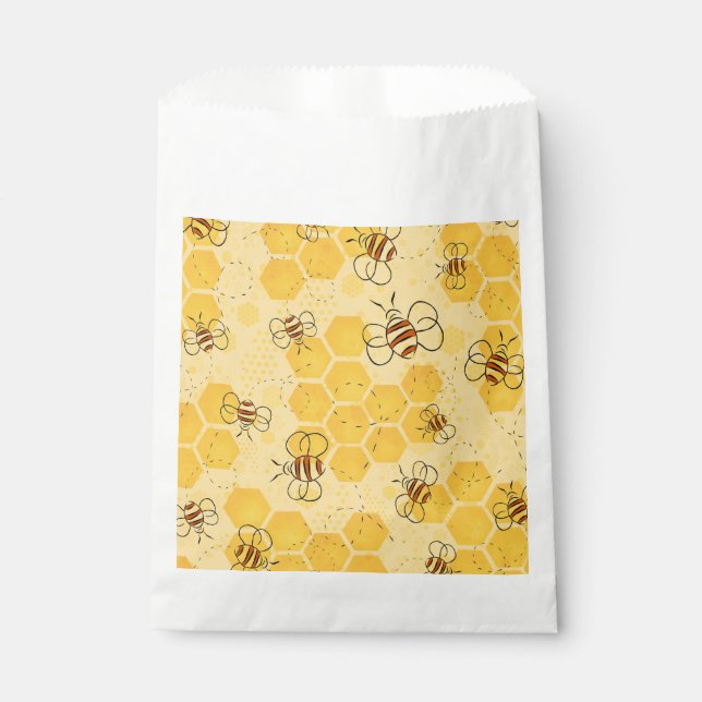 Bolsa De Papel Bee Buzzing Honey Bees Cute (Anverso)