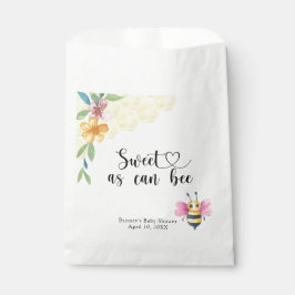 Bolsa De Papel Bee girl baby shower - sweet as can bee