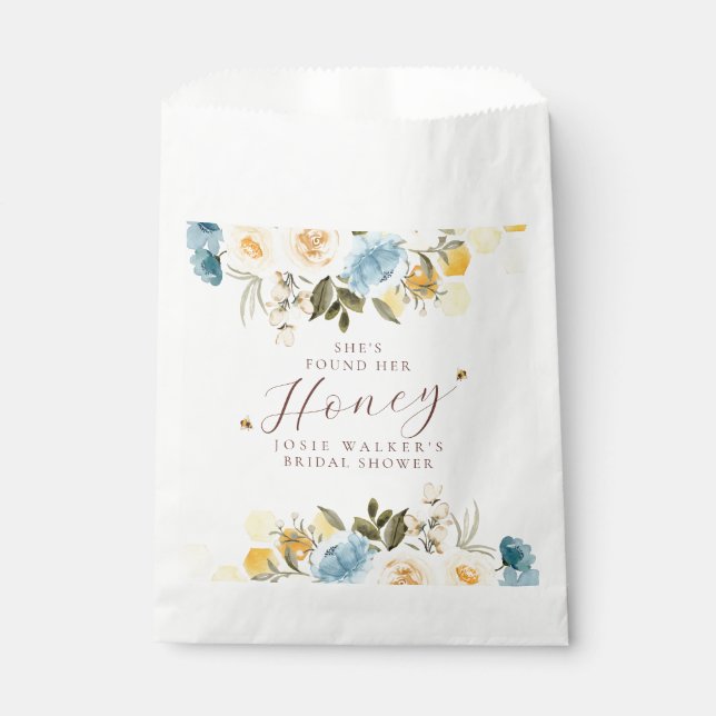 Bolsa De Papel Bee Honeycomb Bridal Shower (Anverso)