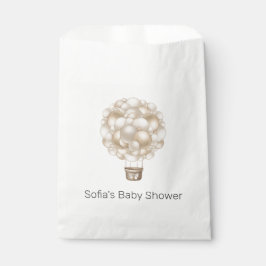 Bolsa De Papel Beige Hot Air Balloon Boho Baby Shower