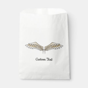 Bolsa De Papel Beige Wings Favor Bag