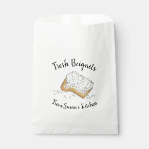 Bolsa De Papel Beignets recién hechos sugieren pastelería de Nuev