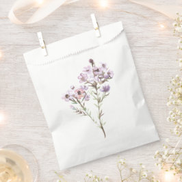Bolsa De Papel Bella Flor Silvestre de Color Púrpura Pastel