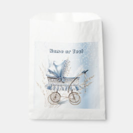 Bolsa De Papel Bella floral azul de la cutis clásica del bebé Str