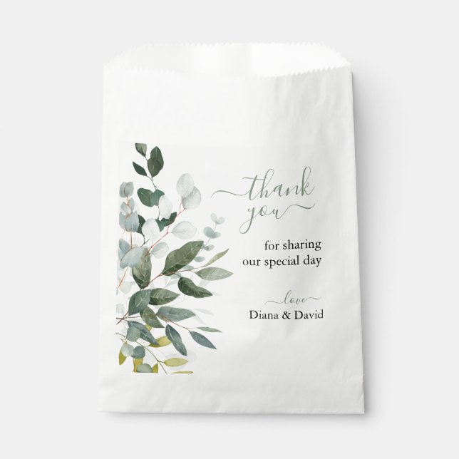 Bolsa De Papel BELLEZA DE PRIMAVERA Boda DE VERDURAS BOTÁNICAS (Anverso)