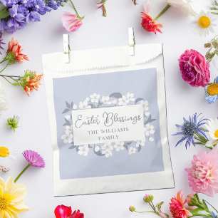 Bolsa De Papel Bendición de Pascua Bonito Personalizado morado fl