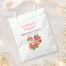 Bolsa De Papel Berry 1er cumpleaños Fiesta Fresa frutal verano