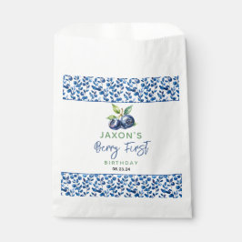 Bolsa De Papel Berry First Blueberry Primer Fiesta de cumpleaños