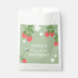 Bolsa De Papel Berry First Strawberry Birthday Party