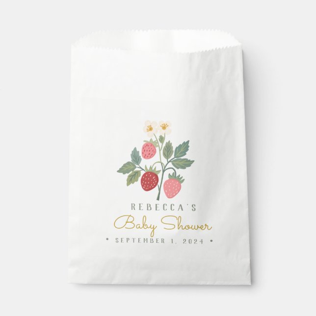Bolsa De Papel Berry First Strawberry Bouquet (Anverso)