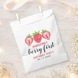 Bolsa De Papel Berry First Strawberry Primer Fiesta Personalizado