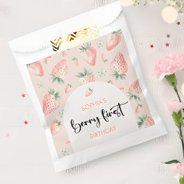 Bolsa De Papel Berry, primer cumpleaños de fresa